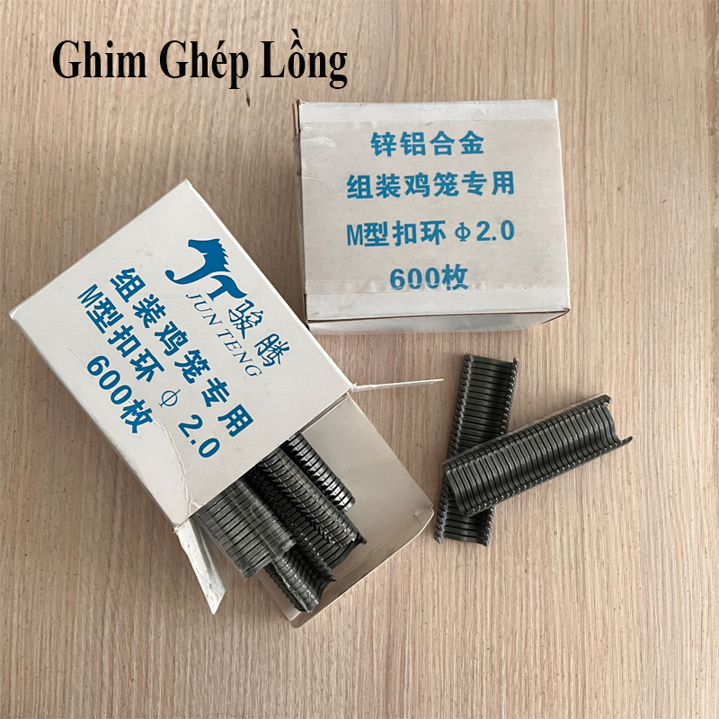 Ghim ghép lồng thép carbon không rỉ sét Ghim phụ kiện kìm bấm ghim lồng 600pcs