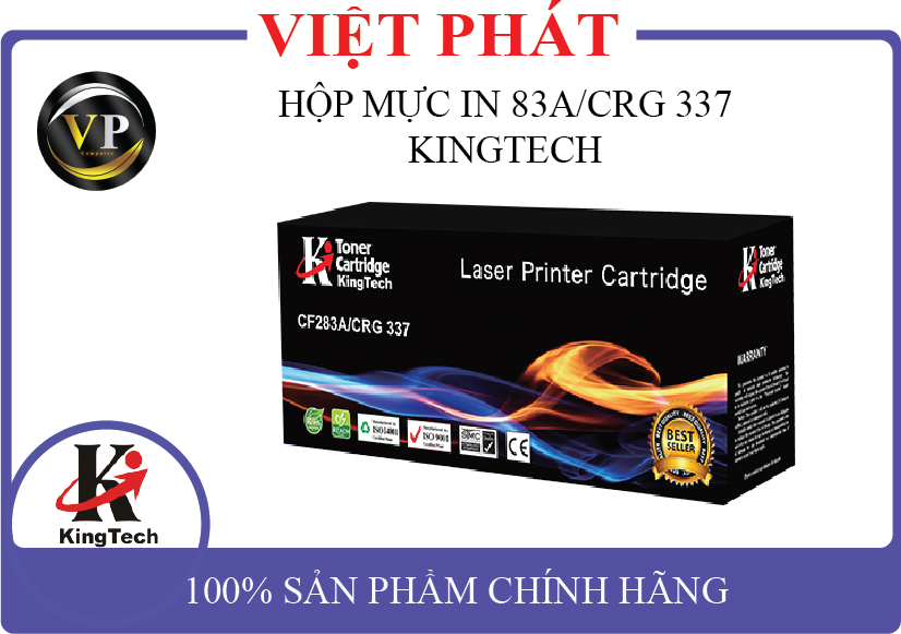 Hộp mực máy in 83a/ crg 337 - kingtech