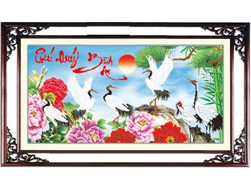 Dlh-222931- tranh thêu phú quý bình an-76x42