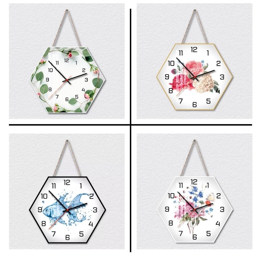 Đồng hồ treo tường trang trí phòng ngủ, decor phòng khách, đồng hồ decor treo tường kết hợp cùng tranh treo tường, tranh dán tường 3d, trang trí nhà cửa molazi.