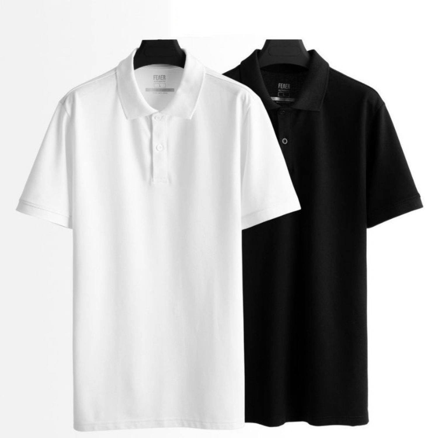 Áo polo trơn basic cổ bẻ chất vải cá sấu thấm hút mồ hôi thời trang unisex