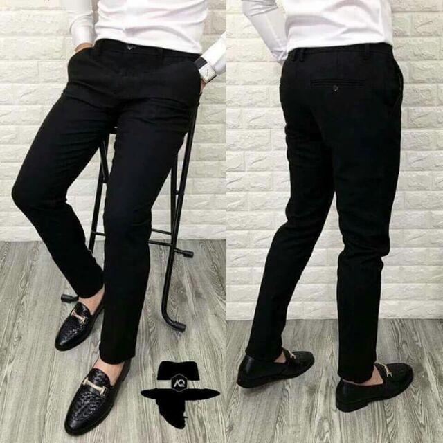 Quần tây( âu ) nam màu đen kiểu dáng Hàn Quốc