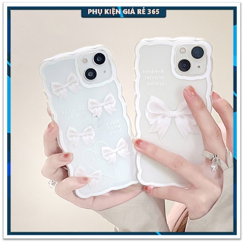 Ốp lưng lượn sóng cho iphone 6/6s, 6 plus/6s plus, 7/8/se 2020, 7 plus/8 plus hình nơ