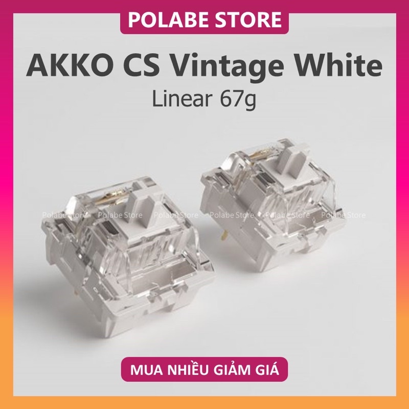 Công tắc AKKO CS VINTAGE WHITE linear switch công tắc bàn phím cơ Akko Cs switch - Polabe Store