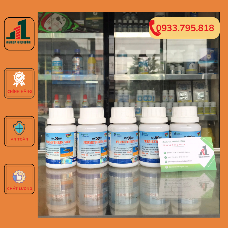 Thuốc diệt muỗi Boxer Permethrin 50EC - Chai 100ml
