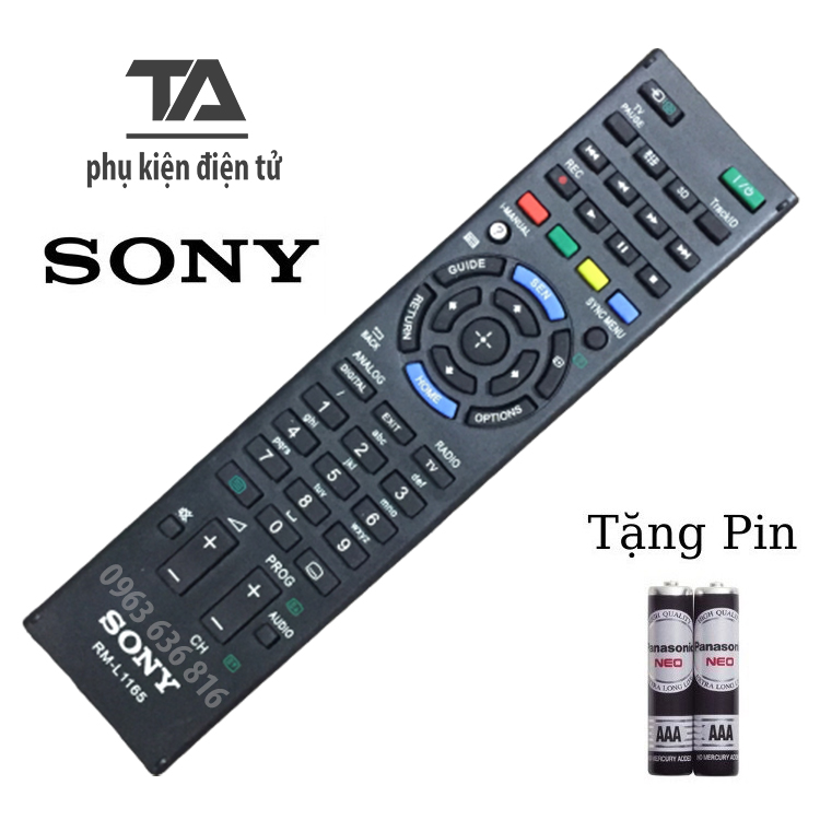 Remote tivi sony ✔ điều khiển tivi sony rm-l1165
