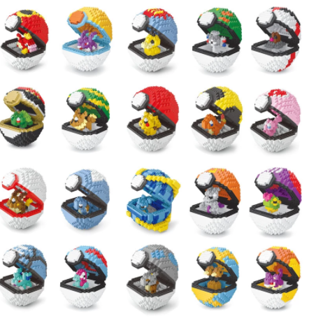 Mô hình lắp ghép Pokemon dạng Pokeball