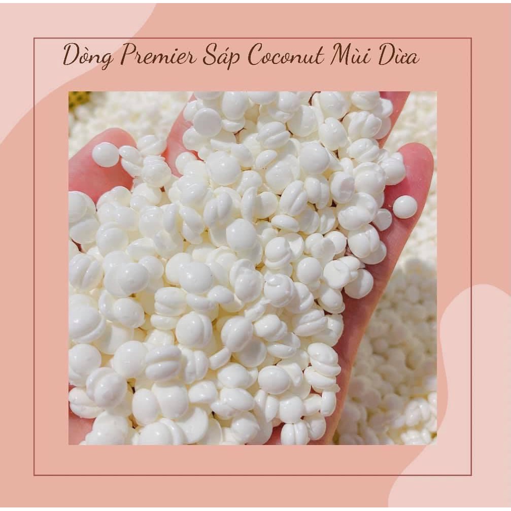Sáp wax lông nóng dạng hạt mùi sữa dừa - coconut wax beans 100gram
