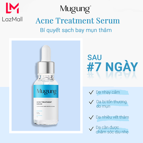 Serum Mugung giảm mụn 7 ngày hiệu quả mụn đầu đen mụn bọc (Làm xẹp không bong da) Acne Treatment 15ml