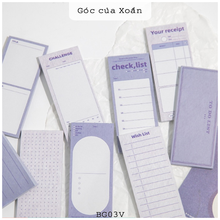 Set 40 tờ giấy nền ghi chú, trang trí sổ | Góc của Xoắn