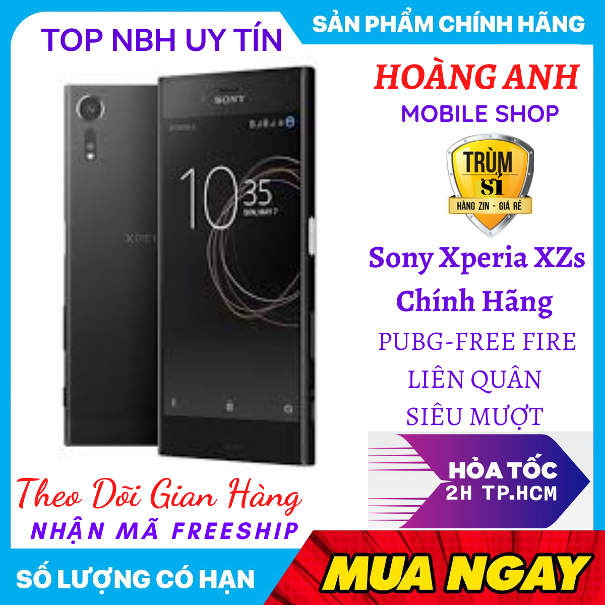 Sale rẻ nhất điện thoại sony xperia xzs - sony xzs ram 4g bộ nhớ 64g mới chính hãng- chơi pubg/free fire siêu mượt