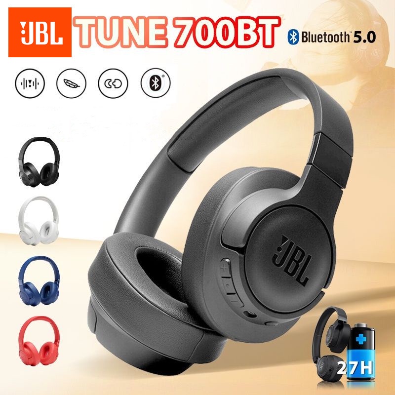 Gửi hàng từ VN Tai nghe Bluetooth JBL T700 Thời gian phát 18h qua tai nghe không dây / có dây có mic