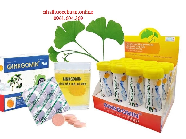 Viên sủi GINKGOMIN PLUS - Giúp tăng cường lưu thông máu lên não