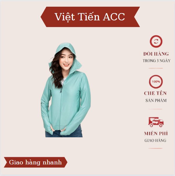 Áo chống nắng nữ thông hơi vải thun mềm mai siêu mát không phai,không giãn thay đổi form áo,trên bề mặt áo có những lỗ nhỏ li ti giúp làm điều hòa không khi giữa cơ thể và môi trường ngoài AC-49 Việt Tiến