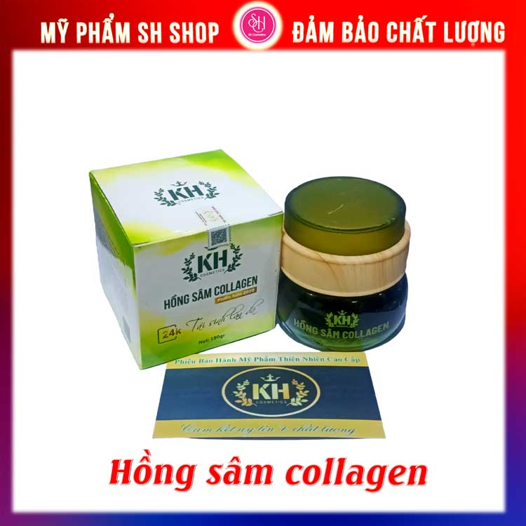 Mặt nạ hồng sâm collagen Kim Hoàng Hàn Quốc thải độc dưỡng trắng căn mịn da ngừa mụn thâm nám giảm nhăng 150g