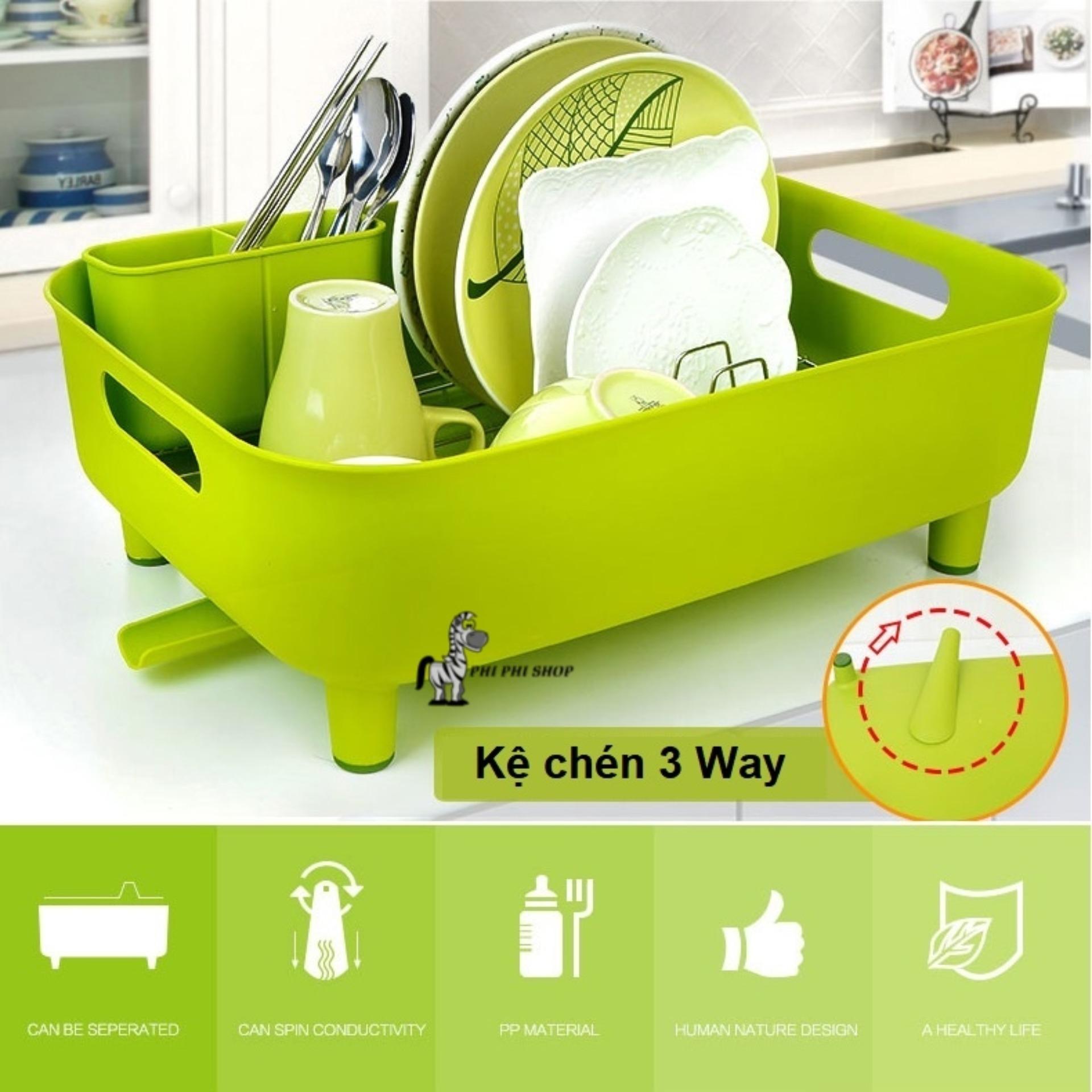 Kệ úp chén bát lock&lock 3 way ldr110