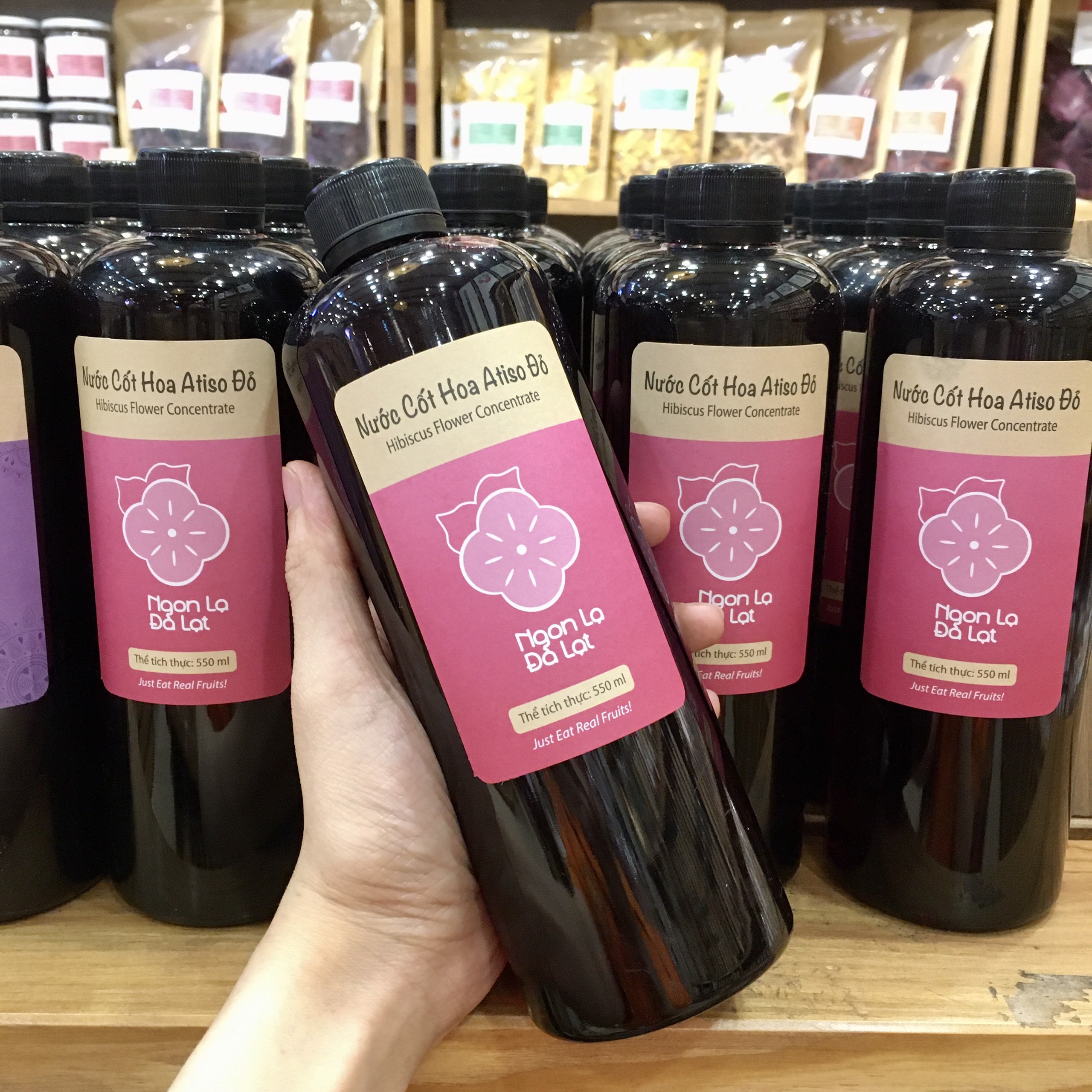 Nước cốt atiso đỏ 550ml,  Đặc Sản Ngon Lạ Đà Lạt