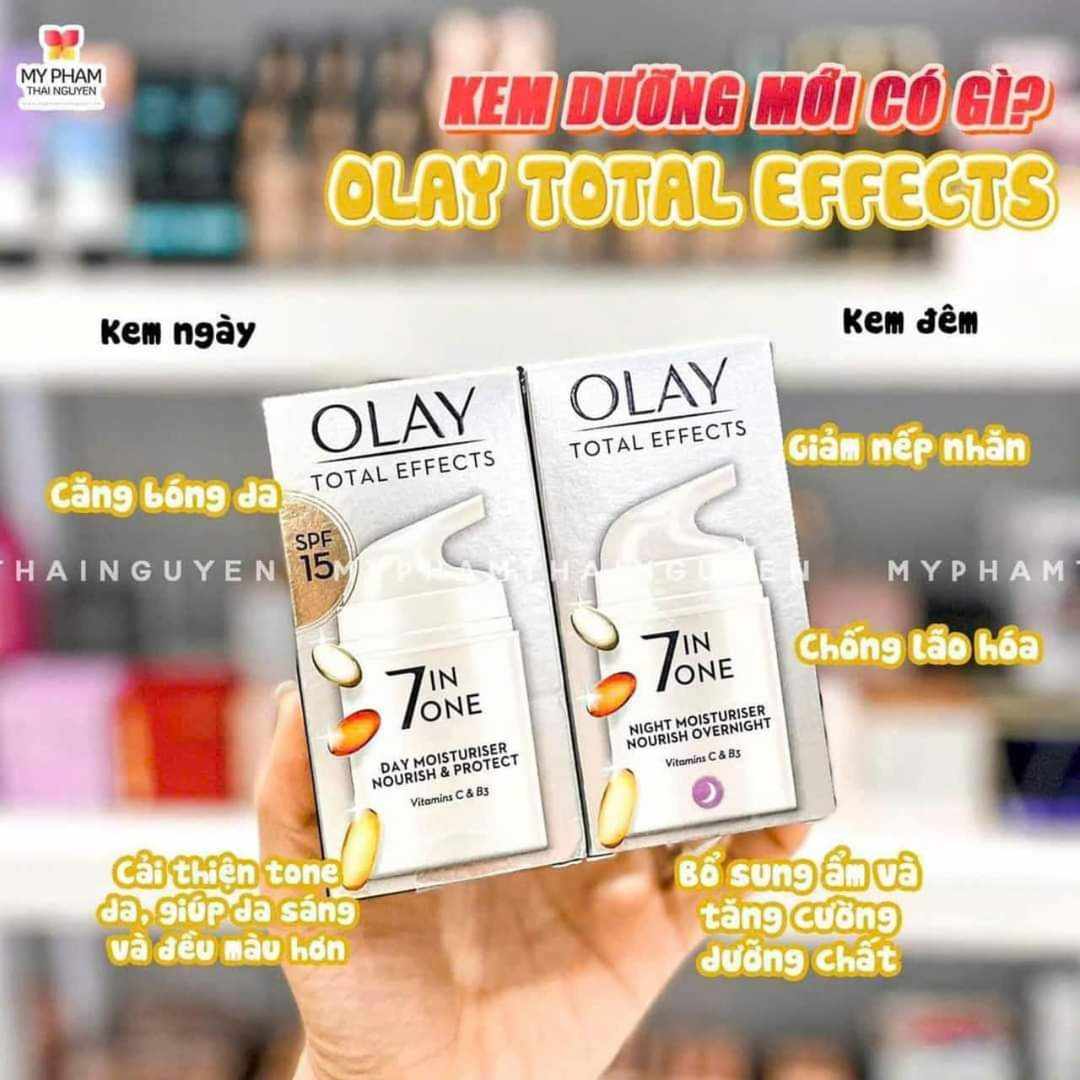 [ Chính hãng] Kem Dưỡng Olay Total Effects 7 In 1 Ngày và Đêm Dưỡng Da, Tái Tạo Và Làm Đẹp Da Một Cách Tối Ưu, Chống Lão Hóa