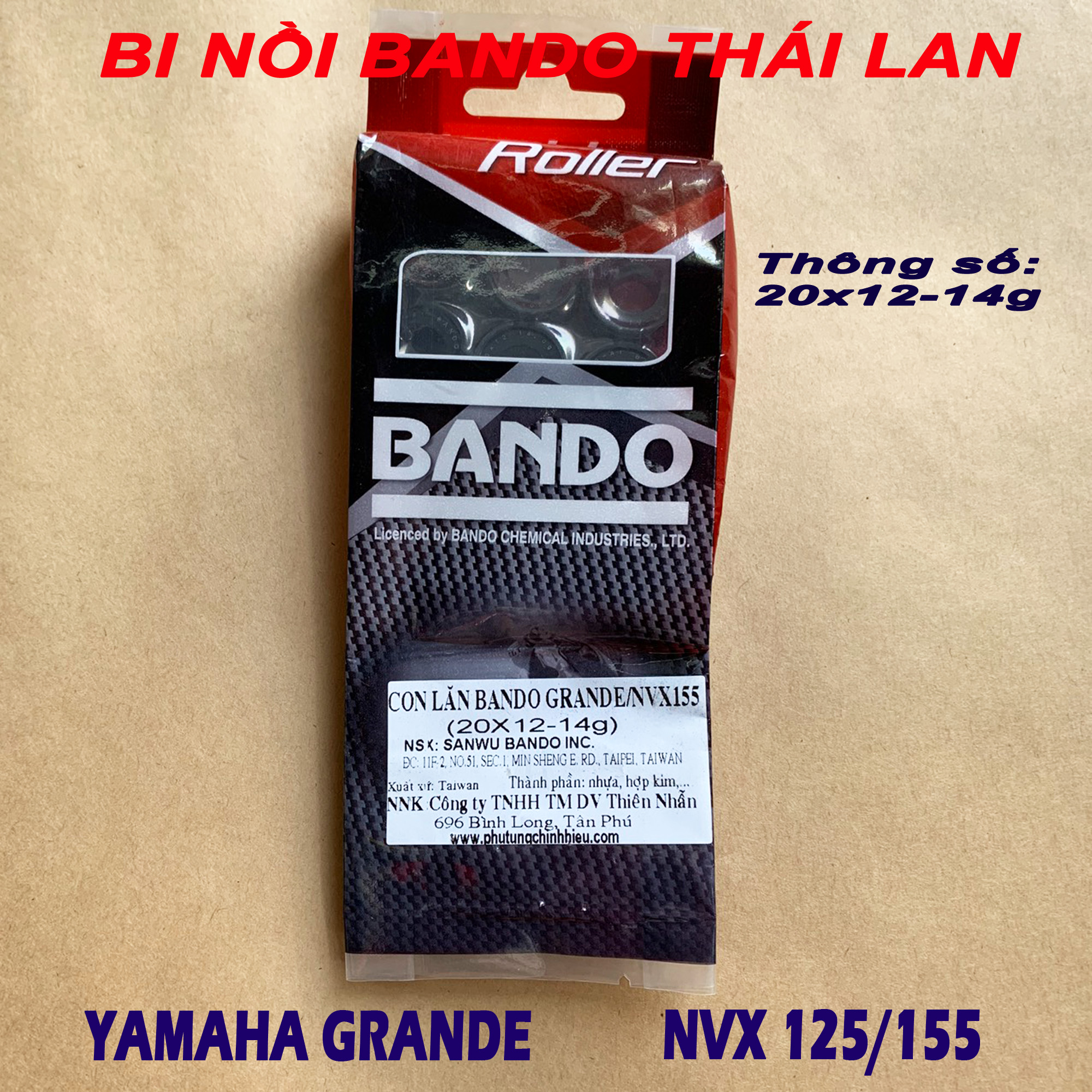 Bi nồi trước cho yamaha grande, nvx 125/155cc bando thái lan