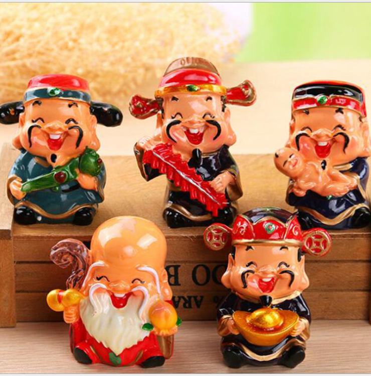 [HCM]Bộ Tượng 5 Ông Thần :Tài Lộc Phúc  Thọ Hỷ -Biểu Tượng của sự Thịnh Vượng Hạnh Phúc May Mắn Lộc Tài- Tượng Trang Trí Ôtô Xe Hơi-Tiểu Cảnh Nhà Cửa