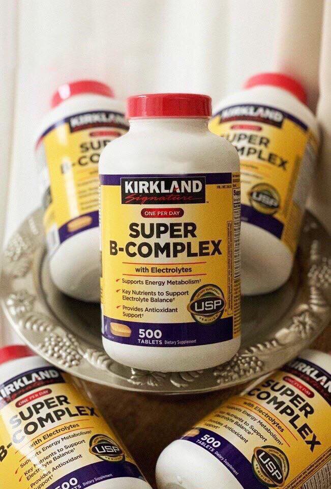 [HCM]Vitamin B tổng hợp Kirkland Super B-Complex 500 viên của Mỹ