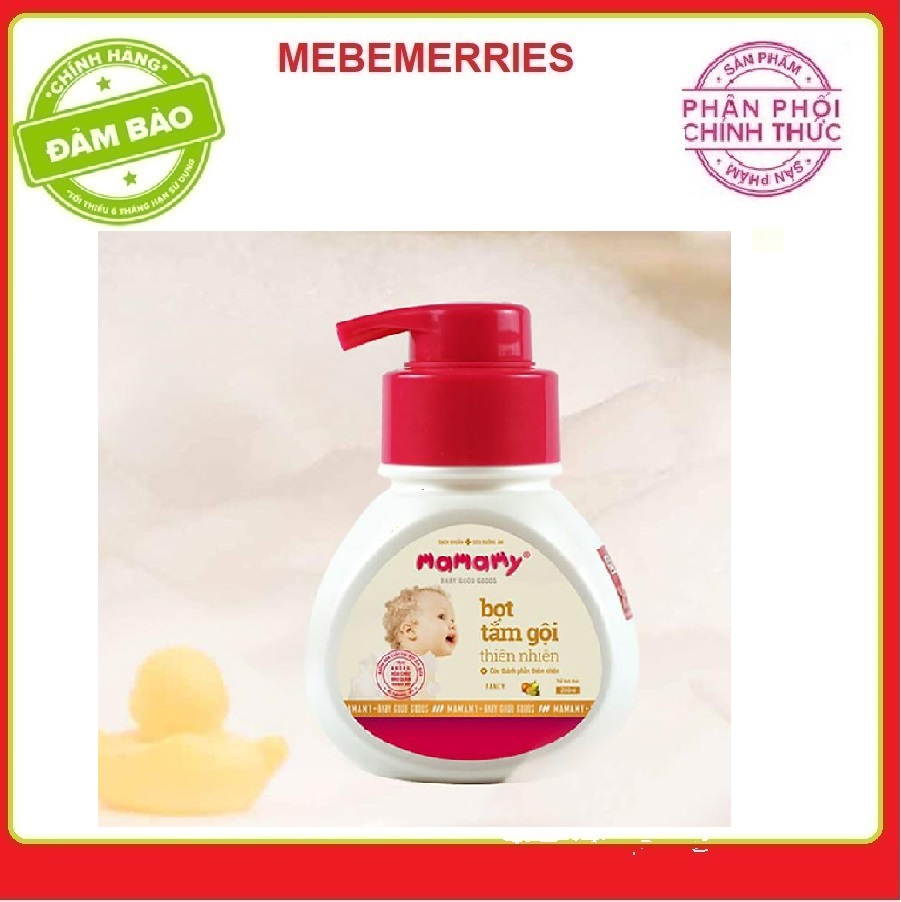Bọt tắm gội thiên nhiên an toàn cho bé Mamamy