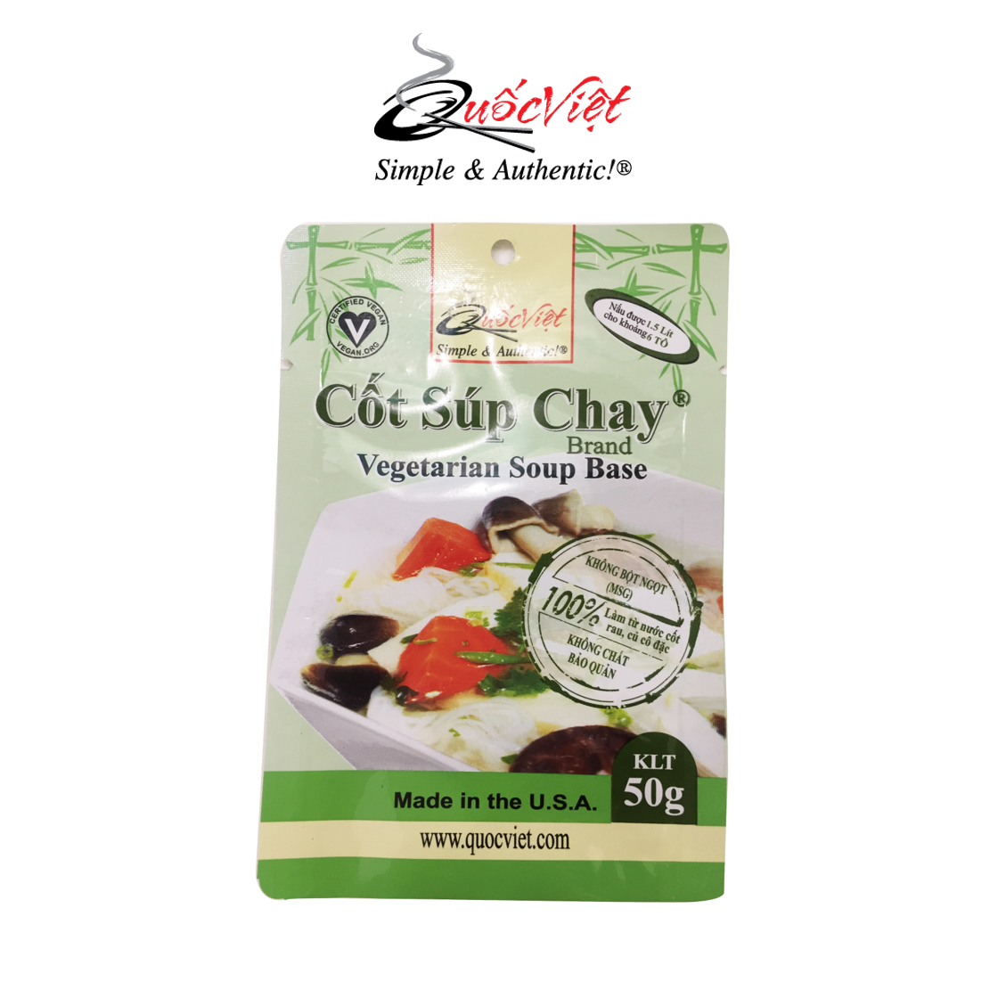 Gia vị cốt súp chay quốc việt - gói 50g - vn10507