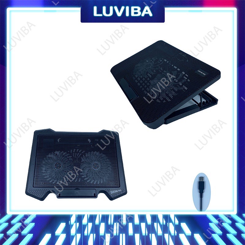 Đế tản nhiệt laptop máy tính macbook COOLER MASTER N99 17 inch 2 quạt LUVIBA TN99
