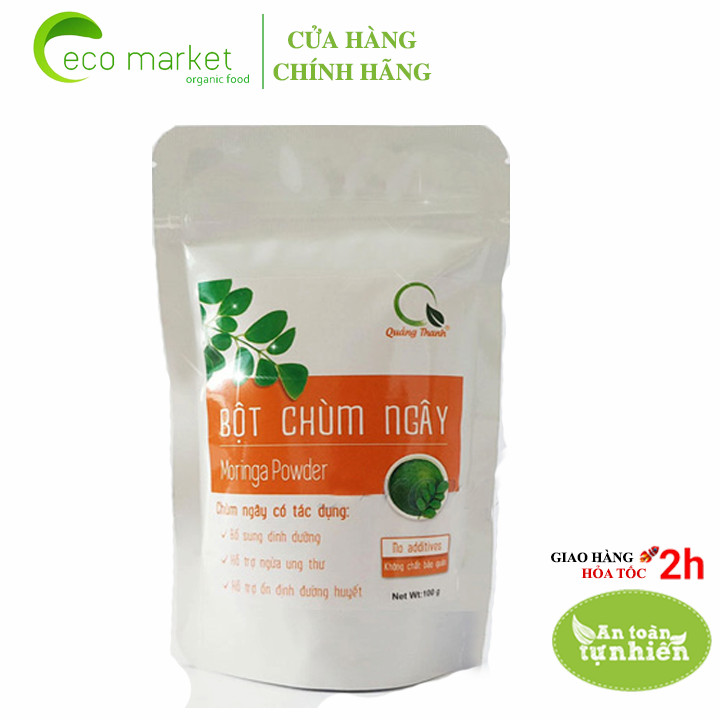 Bột chùm ngây nguyên chất sấy lạnh Quảng Thanh gói 100g