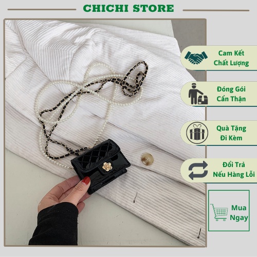 Túi xách nữ đeo chéo, túi xách mini thơi trang cao cấp hoa cúc