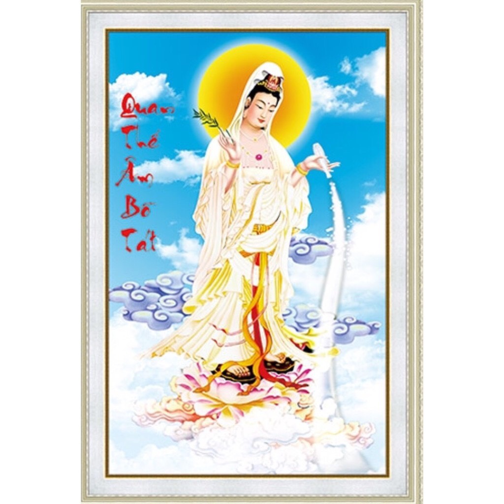 Tranh đính đá Phật Quan Âm Lg1117 chưa đính
