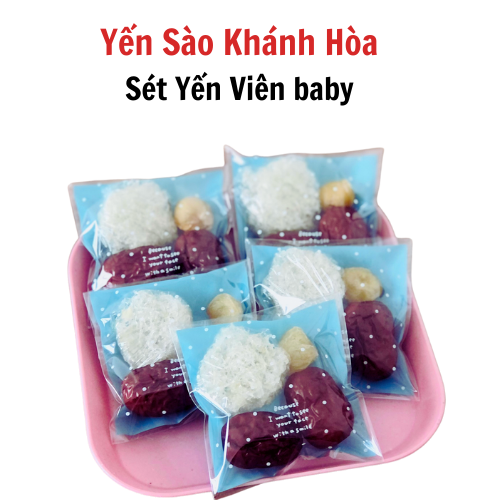 Yến Sào Khánh Hòa - Combo 5 Túi Yến Baby Mix Sẵn + Đồ Chưng Kèm