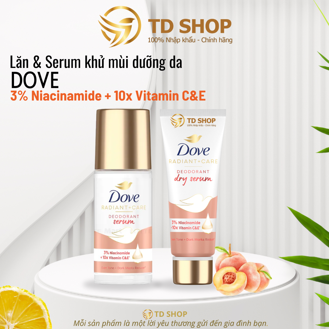 Lăn Nách Khử Mùi Dove Nữ CHÍNH HÃNG - Kem Khử Mùi Dove Giảm Thâm, Sáng Da, Dưỡng Trắng Nách, Serum Dove - TD Shop