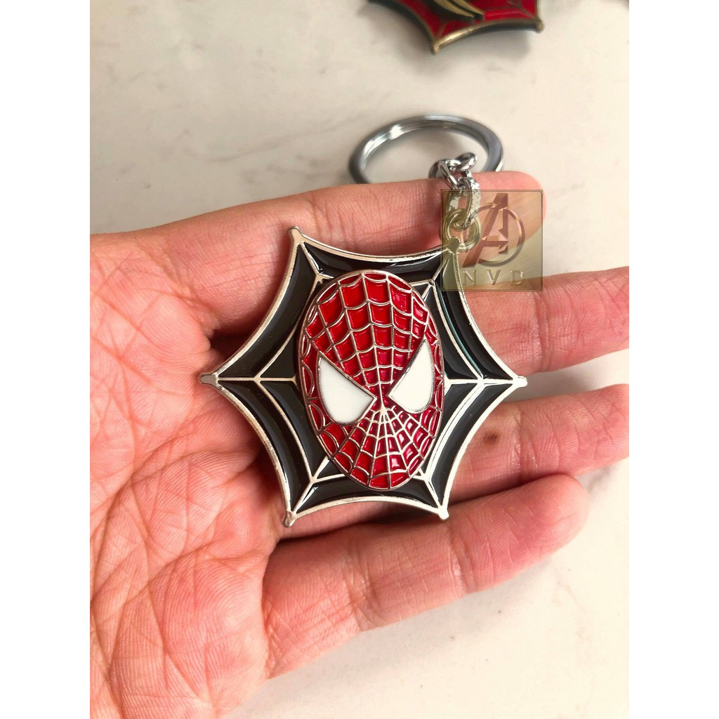 [HCM]Móc khoá Marvel logo Spiderman xoay mượt
