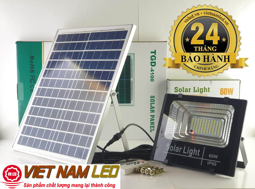 Đèn năng lượng mặt trời 60w solar light, vnled, vietnamled, 0936395395