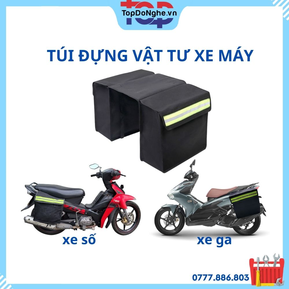 Túi đựng đồ nghề trên xe máy, đựng vật tư đồ nghề sửa chữa lắp đặt điện nước