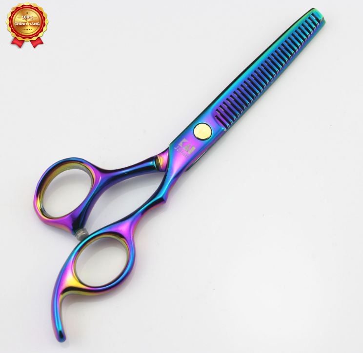 Kéo tỉa tóc Kasho HA 05 tím (1 cây tỉa) (mua 2 cây kéo được tặng 1 bao da 1 chỉnh kéo 1 dầu tra kéo 1 lược toni guy)