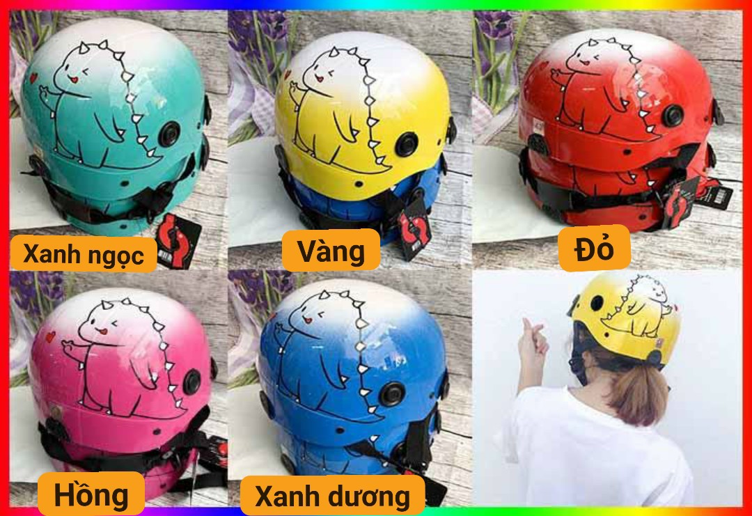 [HCM]Nón Bảo Hiểm Sơn Khủng Long Bắn Tim Phối Màu Cao Cấp