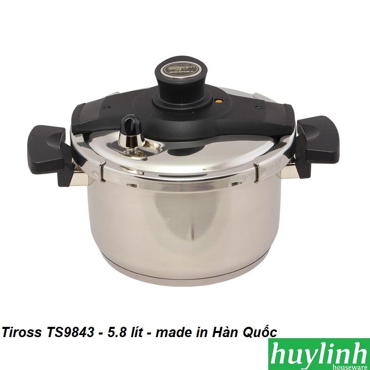 Nồi áp suất đáy từ tiross ts9843 - 5.8 lít - made in hàn quốc