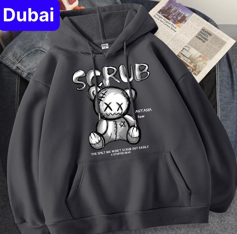 ÁO KHOÁC HOODIE NAM NỮ GẤU SCRUB CHẤT NỈ DÀY PHOM FORM RỘNG CHỐNG NẮNG NÓNG ĐÔNG HÈ 2023 - DUBAI FASHION