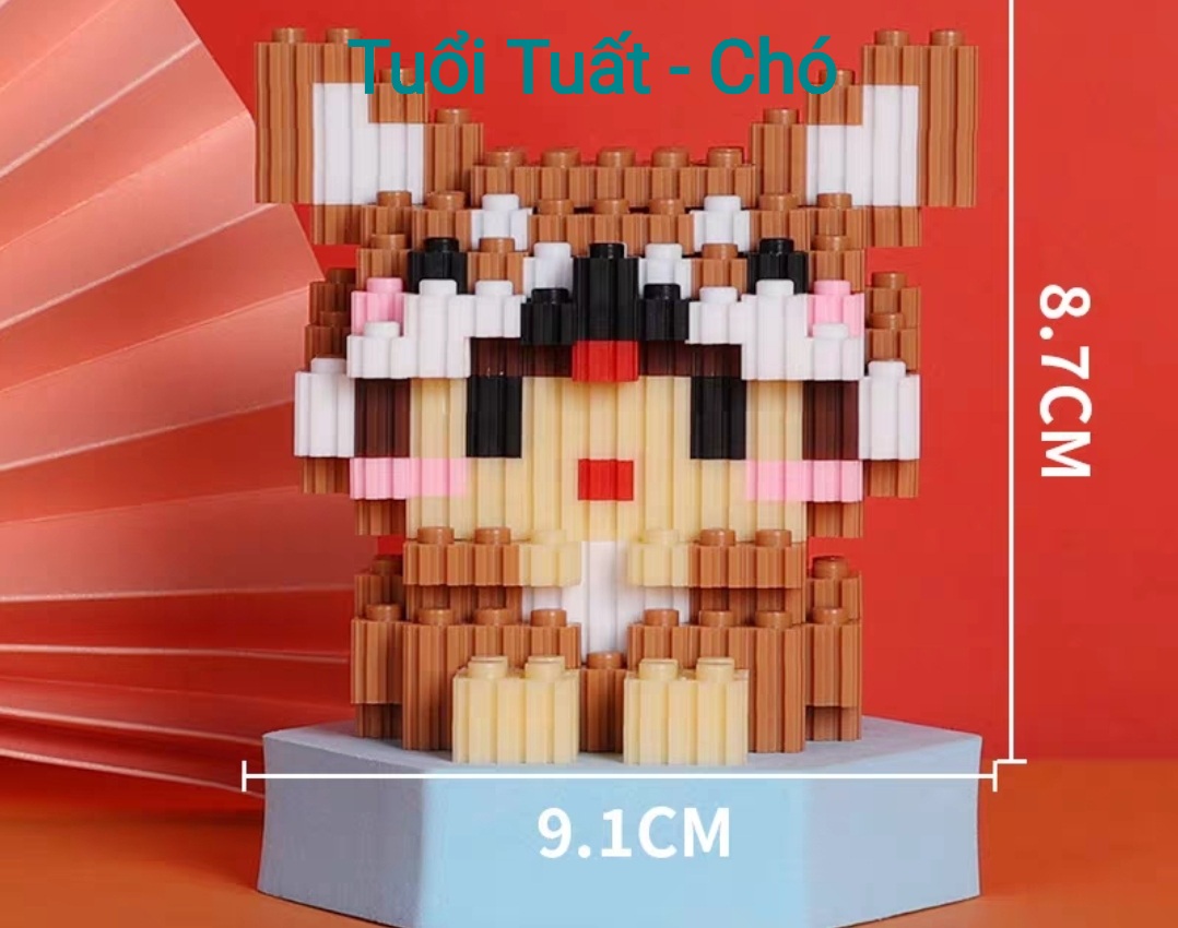 Mô hình lắp ráp 12 con giáp mini dễ thương cho bé