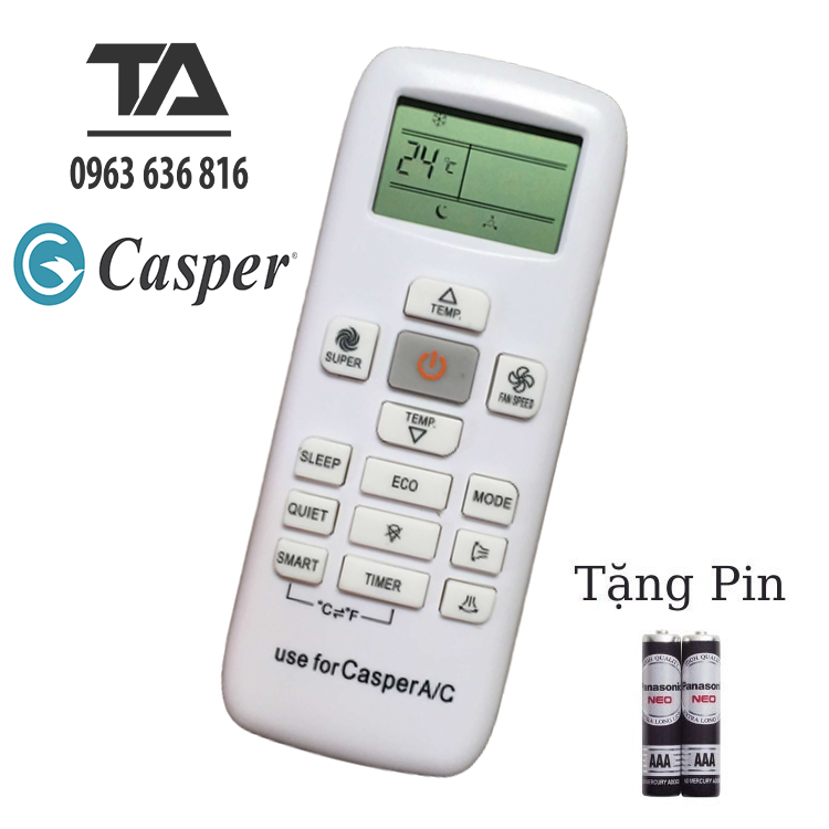 Remote máy lạnh Casper ✔ Điều khiển điều hòa Casper