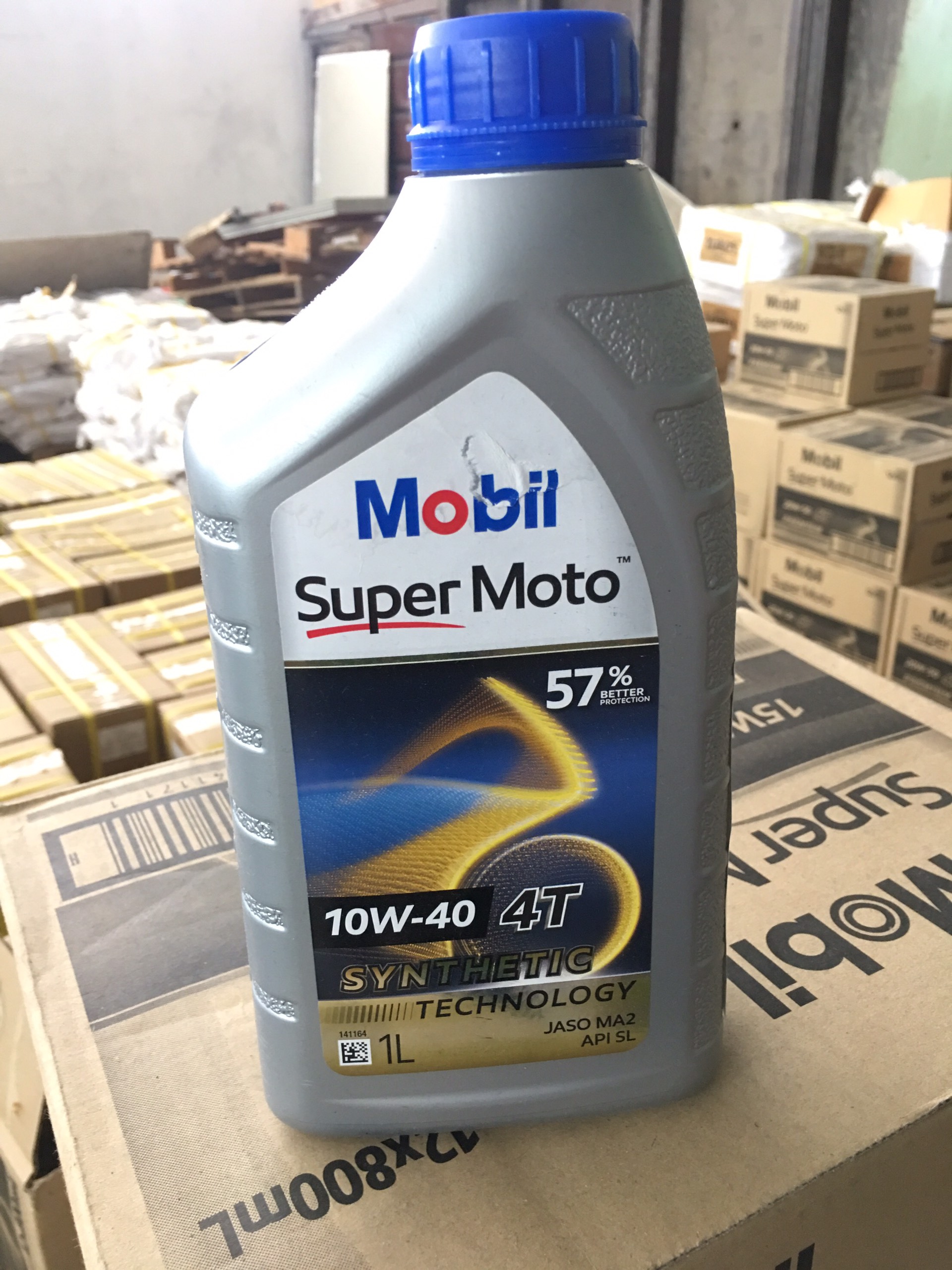 [HCM]Nhớt xe số MOBIL SUPER MOTO 10W40 0.8L  4T -Nhập khẩu Singapore
