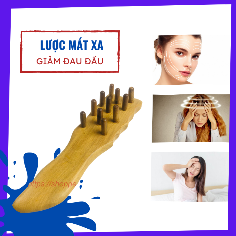 Dụng cụ massage đầu - lược gỗ