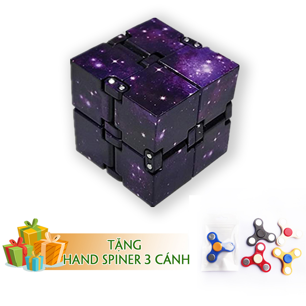 Combo Khối quay lập phương Infinity Cube + Hand Spinner 3 cánh Legaxi IC02