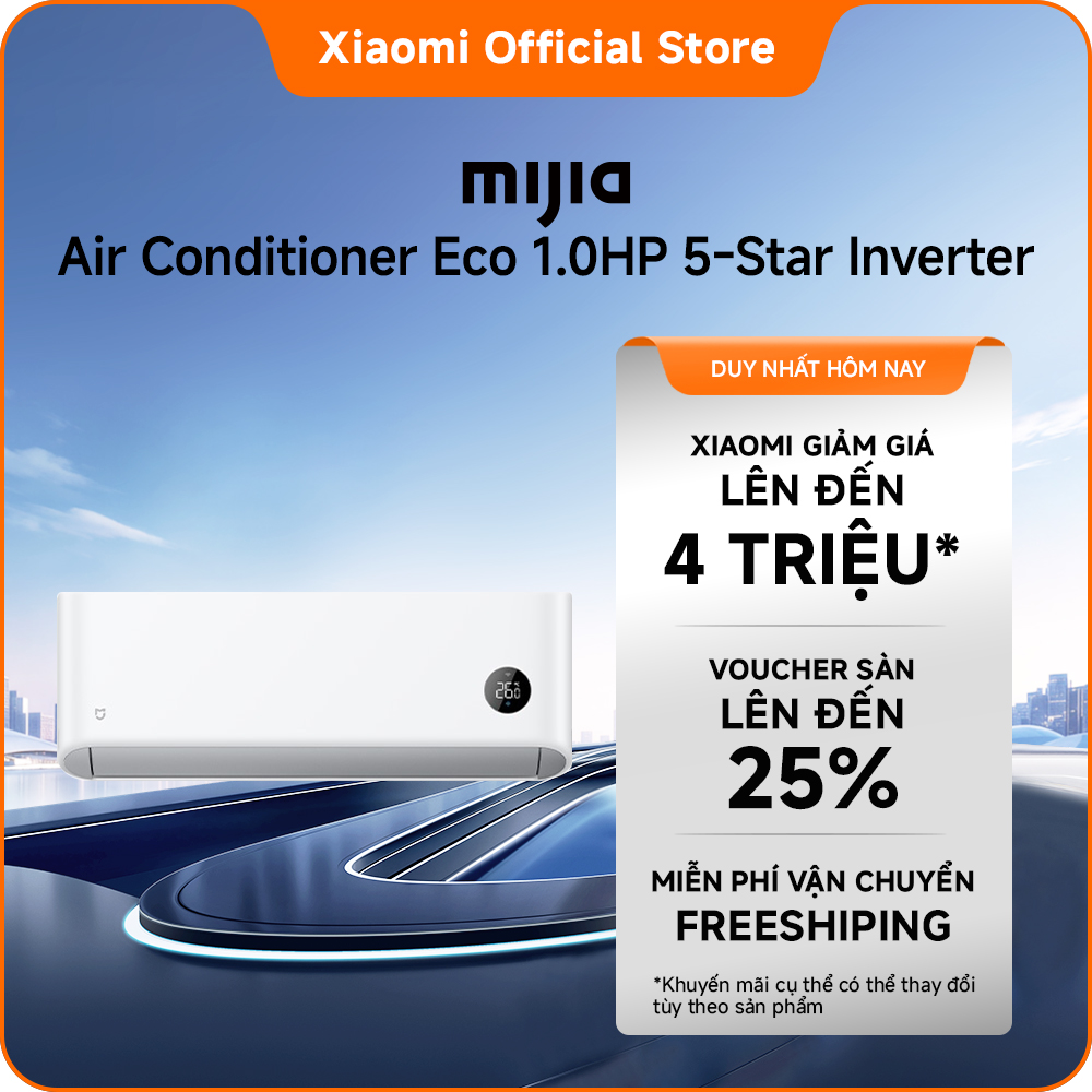 [MỚI RA MẮT] Máy lạnh/ Điều hòa Xiaomi Mijia Air Conditioner Eco 1.0HP 5-Star Inverter  | Làm mát nhanh trong 30 giây | Tự làm sạch để luồng khí tươi hơn | Điều khiển thông minh qua ứng dụng Xiaomi Home