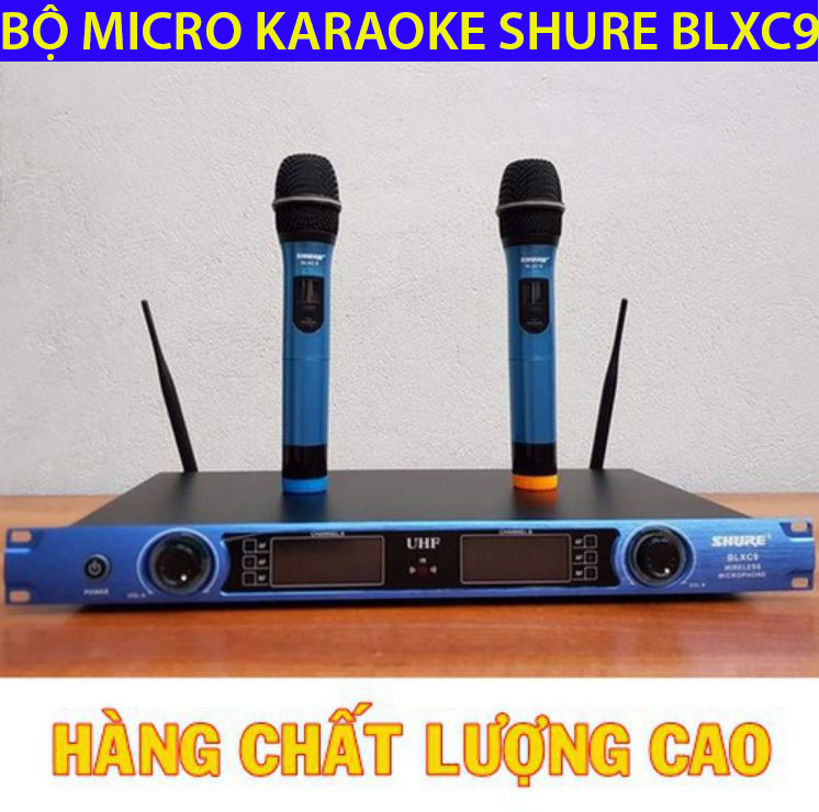 [HCM][HÀNG CHUẨN LOẠI 1] Bộ Micro Karaoke Gia Đình  Shure Blxc9 Cao Cấp Không Dây Âm Thanh Trong Trẻo Khỏe Khoắn Với Sóng Cao Tầng Luôn Đảm Bảo Tín Hiệu Âm Thanh TốtChống Hú Hiệu Quả Và Tiết Kiệm Pin Bảo Hành 12 Tháng