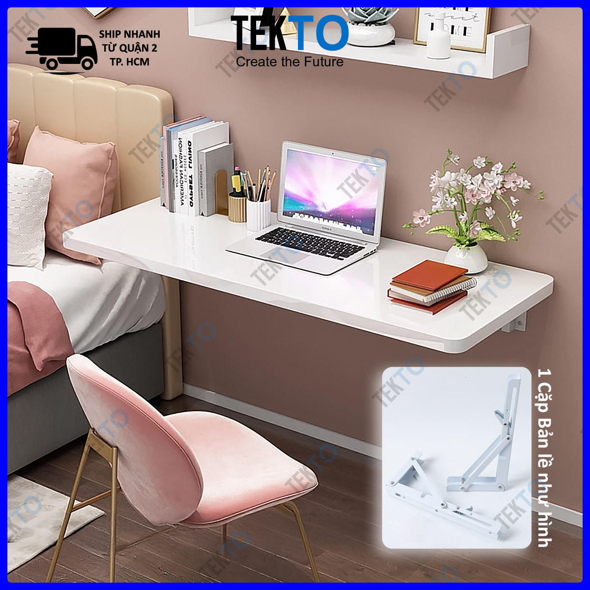 Bàn làm việc, bàn kê đồ treo tường, kệ trang trí gấp gọn tiện dụng - 138