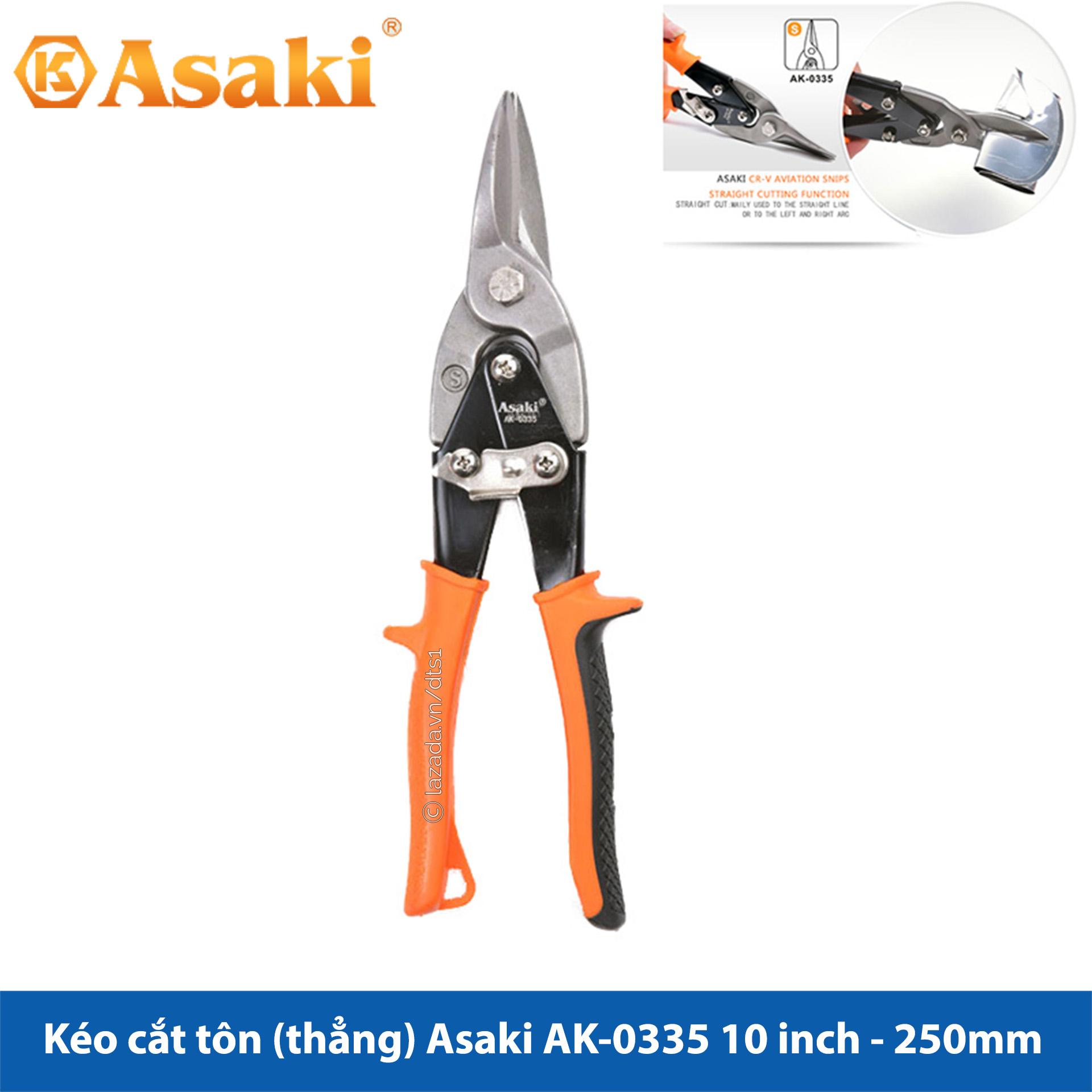 Kéo cắt tôn mũi thẳng asaki ak-0335 10inch - 250mm