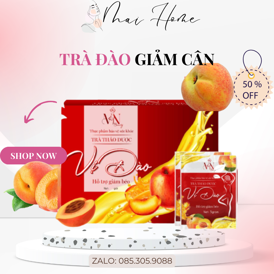 Trà đào giảm cân Đông Anh 1 hộp 15 gói